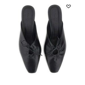 ALOHAS Black Leather Mules